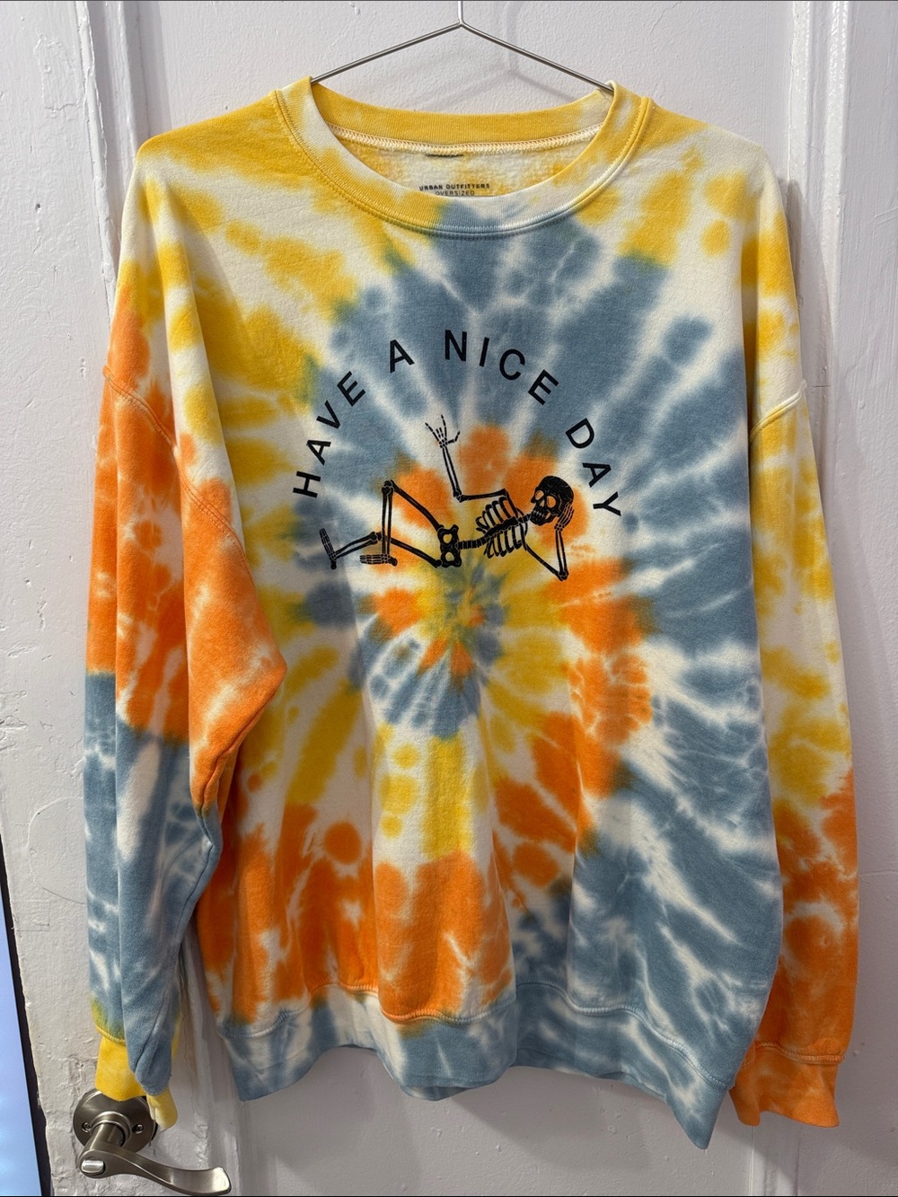 Urban Outfitters Tie-Dye "Have A Nice Day" Crewneck Sweatshirt